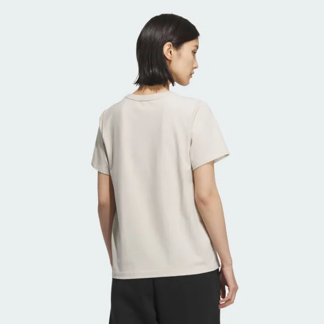 【adidas 愛迪達】運動 休閒 短袖 T恤 女上衣 LOGO SS TEE(JL6285)