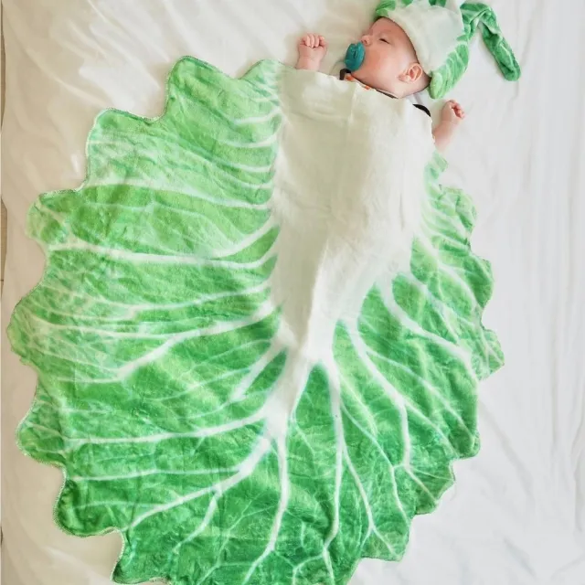【Baby 童衣】生菜造型包巾+嬰兒帽 仿真捲餅造型蓋毯 嬰兒包巾+帽子 造型午睡毯 11460(共２色)