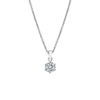 【Luster】38女王!30分 D/VS1 培育鑽 純銀 鑽石項鍊(禮物傳遞摯愛閃耀永恆)