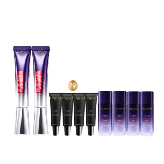 【LOREAL Paris 巴黎萊雅】玻尿酸眼霜級撫紋精華霜Pro版30ml_2入組(紫熨斗/眼霜/小S徐熙娣代言)