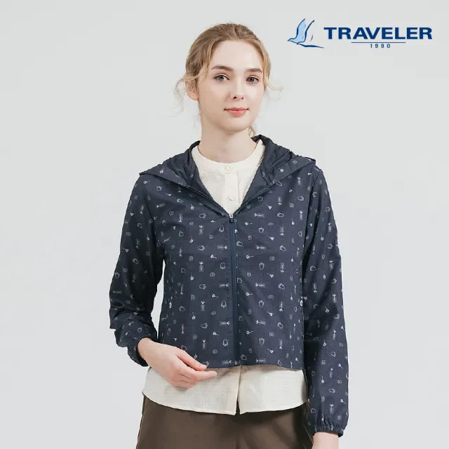 【TRAVELER 旅行者】女款涼感吸排抗UV外套|251TR215(涼感/吸排/抗UV/帽子馬尾)