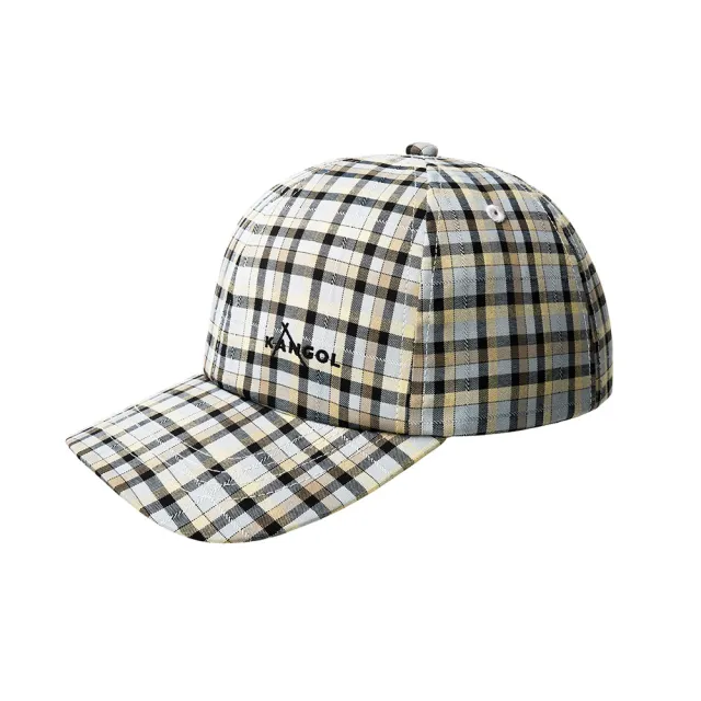 【KANGOL】格紋字樣棒球帽(灰色)