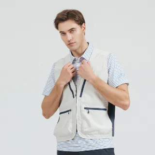 【TRAVELER 旅行者】男款撥水超透氣抗UV多口袋背心｜251TR301(撥水/超透氣/抗UV)