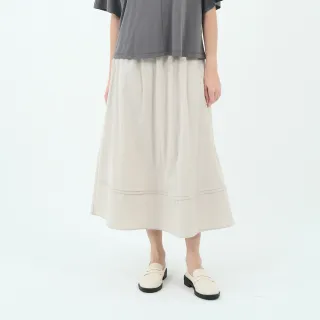 【GIORDANO 佐丹奴】女裝肌理感中長裙(91 杏色)