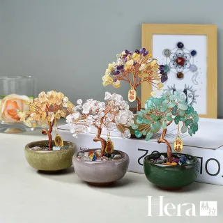 【HERA 赫拉】手工水晶樹聚寶盆擺飾 H114042302(水晶樹 聚寶盆 擺飾)