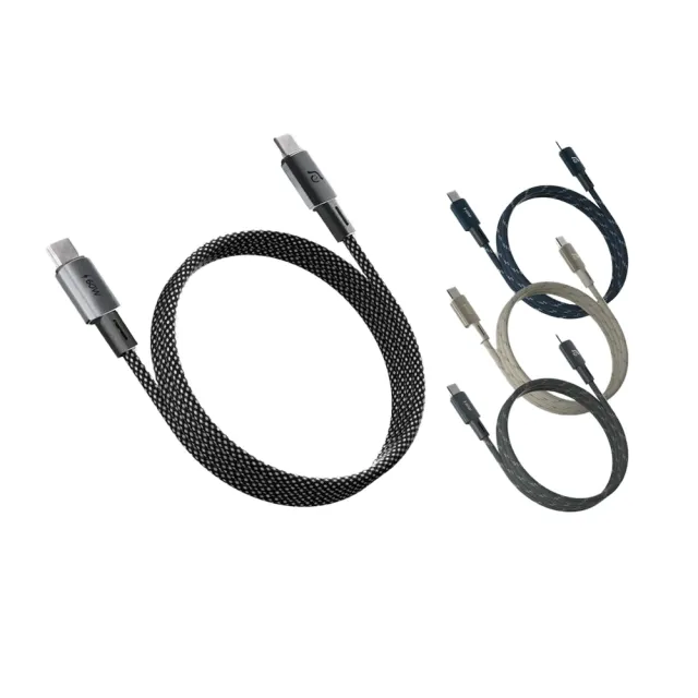 【ADAM 亞果元素】MS100 USB-C 對USB-C 60W 磁吸充電線(100CM)