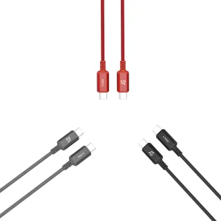 【ADAM 亞果元素】P120 USB-C 對 USB-C 240W 編織充電傳輸線(120CM)
