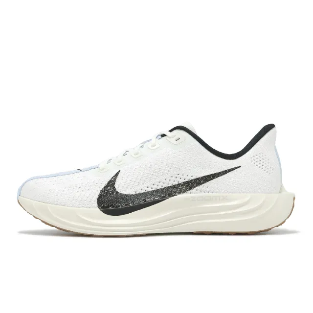 【NIKE 耐吉】慢跑鞋 Pegasus Plus 男鞋 白 黑 藍 回彈 氣墊 針織 緩震 運動鞋(FQ7262-101)