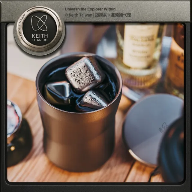 【Keith】鎧斯鈦銀河雙層保溫杯 220ml / Ti3312(純鈦水杯 鈦咖啡杯 隔熱鈦杯 雙層露營杯 保溫馬克杯)