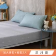 【HongYew 鴻宇】台灣製100%精梳棉 床包枕套組 加大(多款)