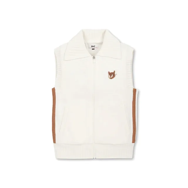 【WAAC】FULL ZIP-UP KNIT VEST 女士 針織拉鍊背心(兩色任選)