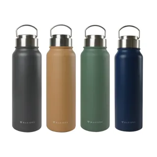 【MASIONS 美心_買1送1】玉石陶瓷提把運動隨行真空保溫杯運動水壺 1000ml(保溫瓶)