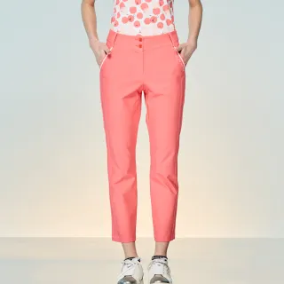 【PING】女款吸濕排汗高彈力休閒九分褲-橘(GOLF/高爾夫球褲/RE25103-25)