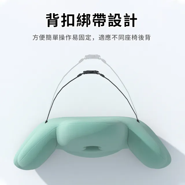 【SUNORO】人體工學護背透氣記憶棉腰靠墊 太空記憶棉減壓靠墊 辦公室座椅靠背墊 汽車護腰墊