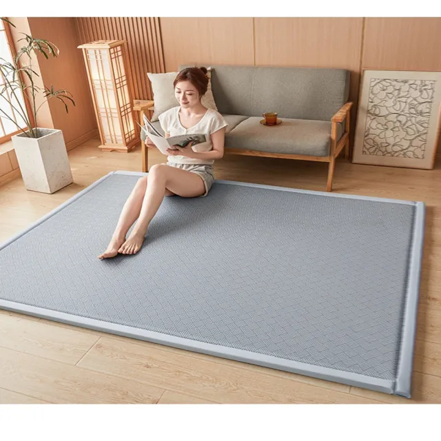 【H伊心愛家紡】涼席地墊 地毯 地鋪神器 午睡床墊 墊子 藤席墊(60x120cm 升級抗菌款 隔潮防濕 預售15天)