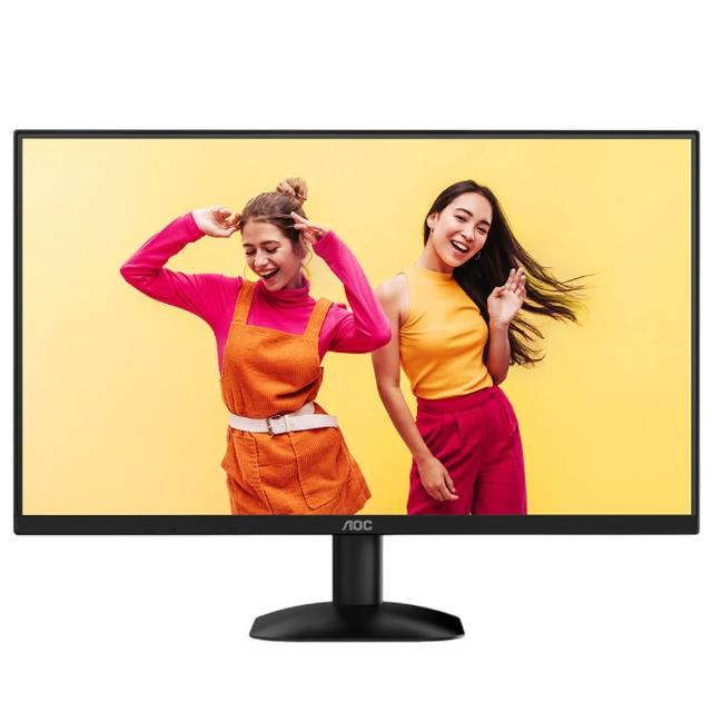  AOC U27B35 27吋 4K UHD IPS 顯示器，解析度高達 3840 × 2160，提供細膩清晰畫質，適合看片追劇、辦公 OA 及學生使用。IPS 面板支援 178° 廣視角，sRGB 125% / DCI-P3 95% 色彩覆蓋，亮度 300 cd/m²，對比 1000:1。具抗藍光、零閃屏護眼功能，超薄窄邊框設計，美型輕巧僅 3.21 kg。支援 HDMI、DisplayPort 輸入，Adaptive-Sync 同步技術，VESA 壁掛，三年保固，CP 值高首選。 