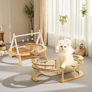 【PETDOS 派多斯】太空艙貓爬架-跑道款(穩固耐用 可做吊床 安全承重)