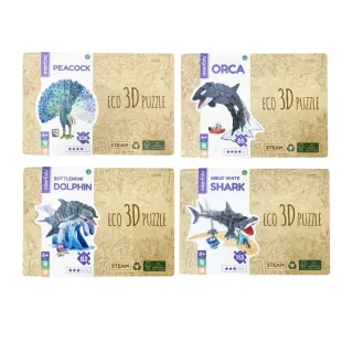 【mierEdu】3D立體拼圖 動物系列-ECO環保版(多款可選)
