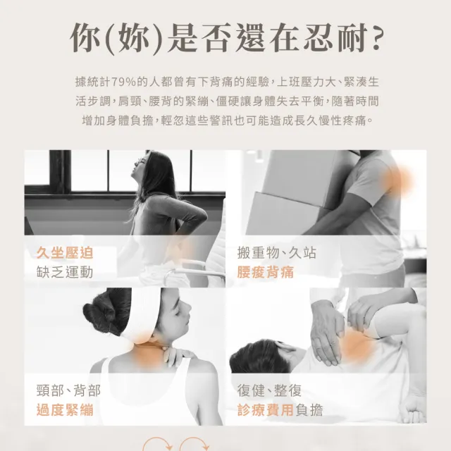 【Beroso 倍麗森】寬版旋轉式磁石腰椎按摩拉背器 送舒緩布套 C14(專利 背部腰部伸展 拉背器 )