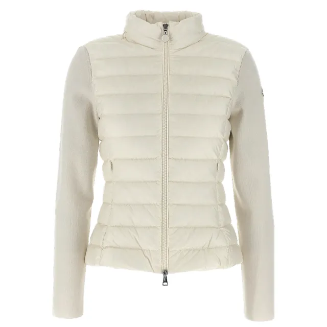 【MONCLER】女款 前襟羽絨羊毛拼接外套-象牙白色(2號USA-M、3號USA-L)
