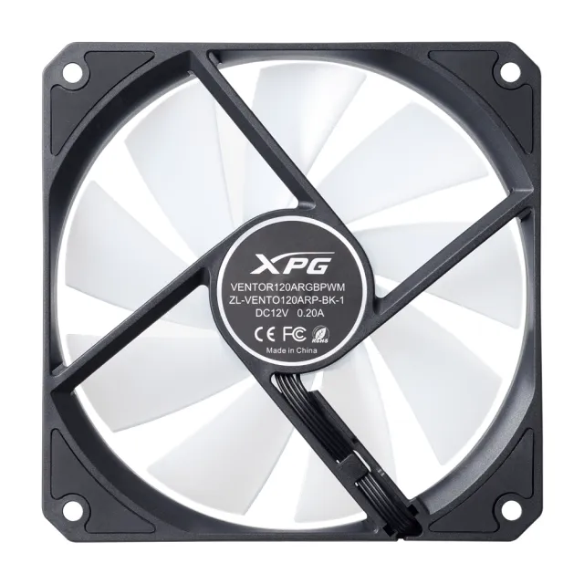【XPG】威剛 VENTO R 120 ARGB PWM機殼風扇(黑色/反葉/三入包)