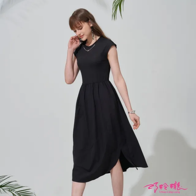 【巧玲瓏】優雅女伶鍊飾無袖洋裝 7335930