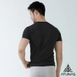 【ATUNAS 歐都納】男款零著感抑菌抗臭涼感短袖內著衣(A1UCGZ01M黑/輕薄貼身/透氣乾爽/吸濕排汗)