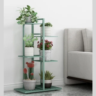 【品屋】6盆方形園藝花架 加強款(盆栽架 花架 花盆架 植物架 戶外花架 園藝花架 落地花架)