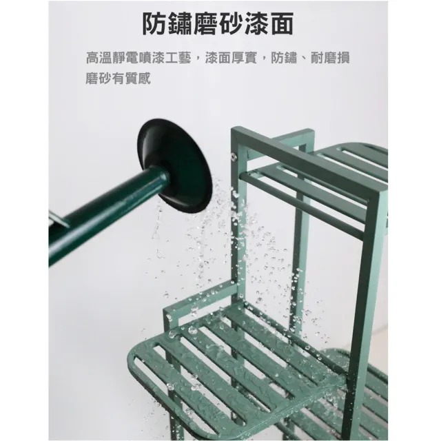 【品屋】6盆方形園藝花架 加強款(盆栽架 花架 花盆架 植物架 戶外花架 園藝花架 落地花架)