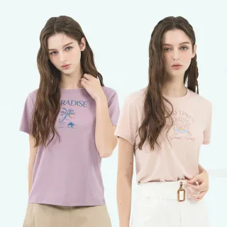 【GIORDANO 佐丹奴】買一送一 夏日印花短袖上衣