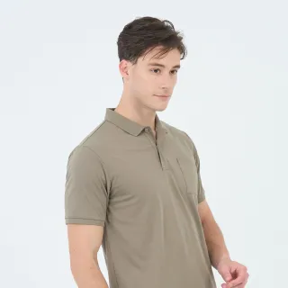 【GIORDANO 佐丹奴】男裝口袋短袖POLO衫(14 灰綠)