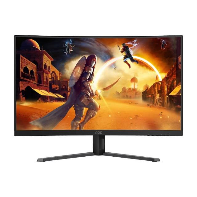 【AOC】雷蛇有線電競滑鼠組★CQ32G4E HDR曲面電競螢幕(32型/2K/180Hz/0.5ms/VA)