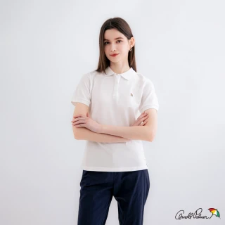 【Arnold Palmer 雨傘】女裝-雨傘LOGO刺繡 POLO衫(白色)