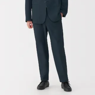 【MUJI 無印良品】男透氣彈性泡泡紗無打褶褲(共3色)