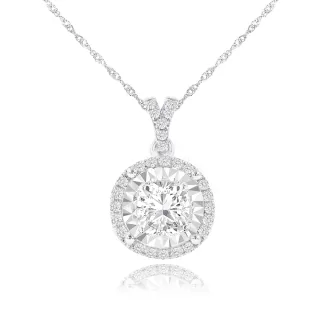 【AURORA 歐羅拉】GIA 50分F color天然真鑽 鉑金台 PT950  鑽墜  圓愛(送鉑金項鍊)