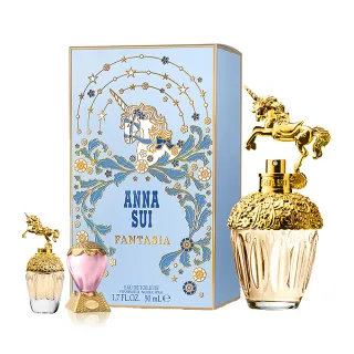 【ANNA SUI 安娜蘇】童話獨角獸淡香水50ml(贈童話獨角獸小香5ml+隨機小香*1.專櫃公司貨)