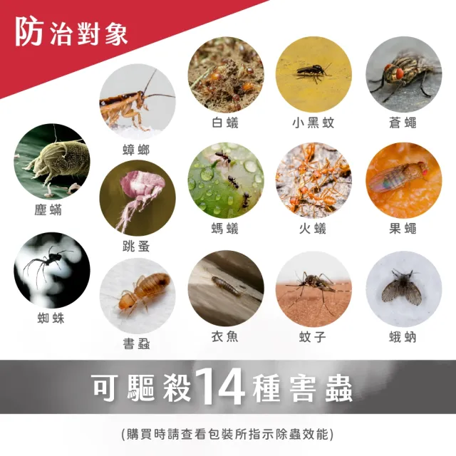【必安住】白蟻衣魚殺蹣滅蟑劑30g(適用9-12坪 強效驅殺14種害蟲!)