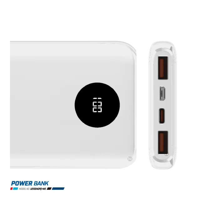 【Energizer 勁量】勁能充 迅閃 UE10040PQ 22.5W 快充行動電源 10000mAh(37Wh可上飛機 多重電路防護)