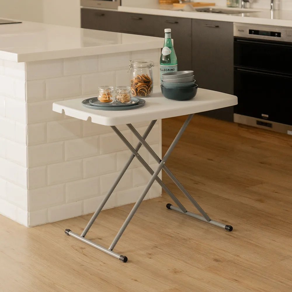 【ikloo 宜酷屋】簡易可調式升降桌摺疊桌(三段調整 室內外兩用  工作桌 學習桌)