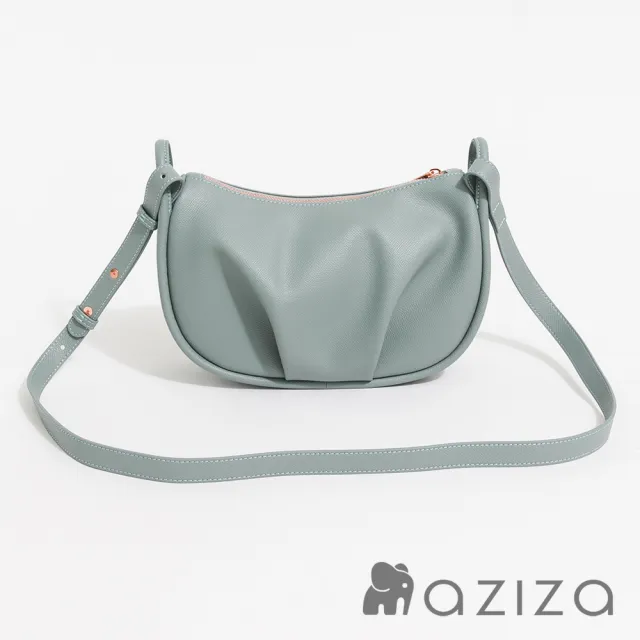 【aziza】LUCIA斜背彎月包(鬱蔥綠/絕版出清品)
