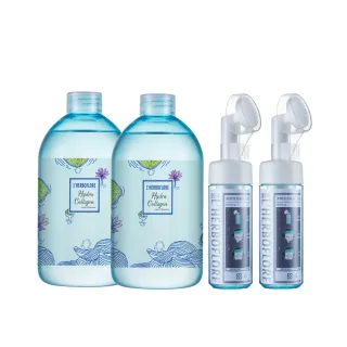【L’HERBOFLORE 蕾舒翠】高效純淨潔顏蜜 2入(550ml/入 每入皆附潔顏泡泡刷)