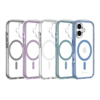 【MAXIA】iPhone 16 Plus 耐衝擊磁吸保護殼(i16/Plus/Pro/Pro Max 透明/灰/藍/綠/紫粉)
