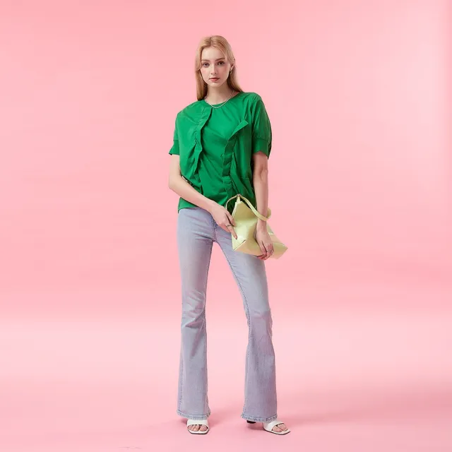 【ICHE 衣哲】Cop.Copine法式設計款手工拼接不規則輪廓造型上衣