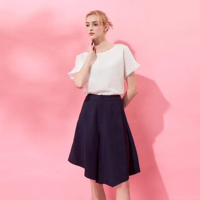 【ICHE 衣哲】Cop.Copine法式簡約波浪飄逸傘擺造型百搭褲裙