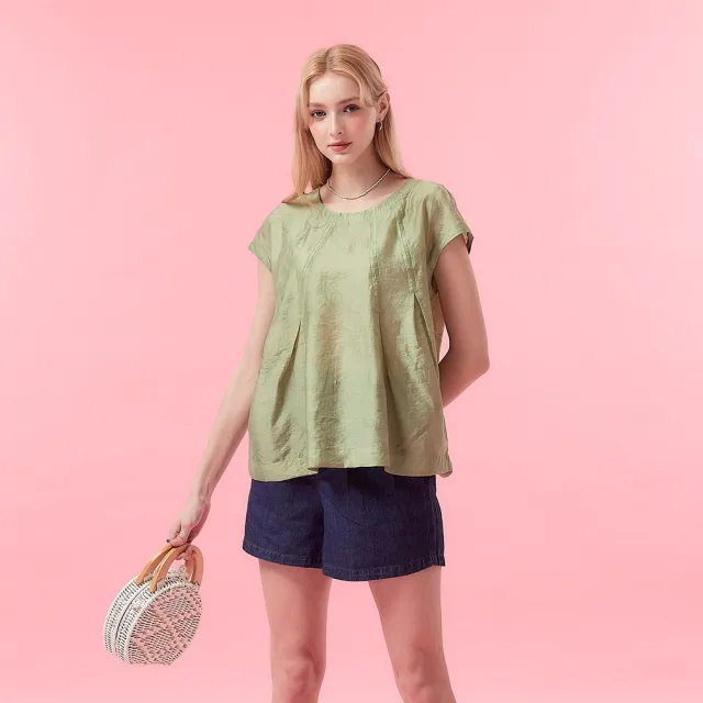 【ICHE 衣哲】Cop.Copine法式簡約3D立體繭型空氣感剪裁落肩造型上衣