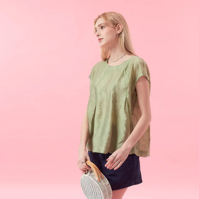 【ICHE 衣哲】Cop.Copine法式簡約3D立體繭型空氣感剪裁落肩造型上衣