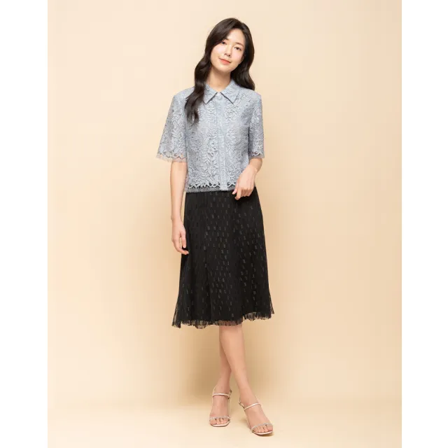 【perng yuh 芃諭名品】漫柔唯美 壓褶 網紗裙(2025 SS Collection|4A春夏新品上市)