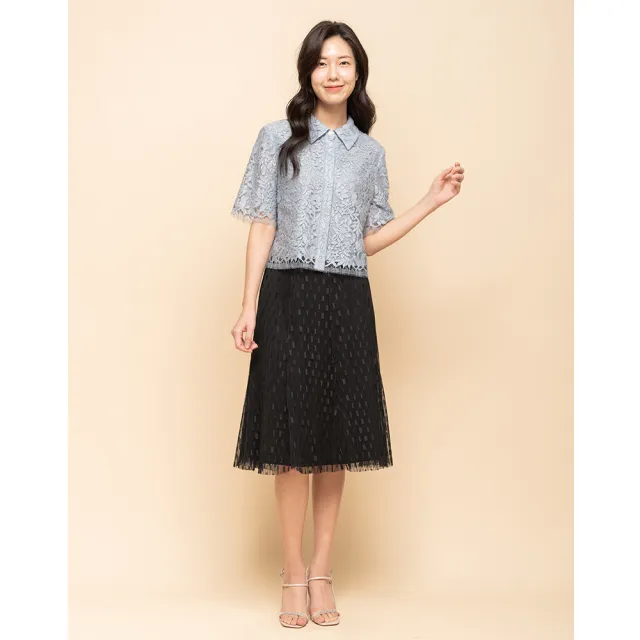 【perng yuh 芃諭名品】漫柔唯美 壓褶 網紗裙(2025 SS Collection|4A春夏新品上市)