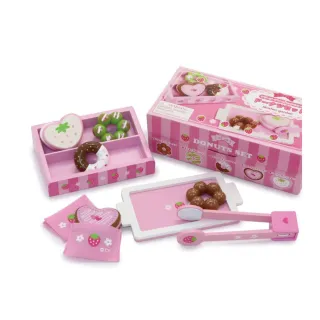 【Mother garden】木製玩具 迷你甜甜圈套組(家家酒玩具)