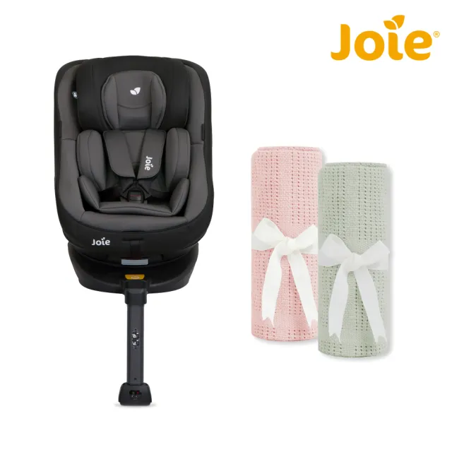 【Joie官方旗艦】spin360 isofix 0-4歲全方位安全座椅+奇哥純棉洞洞毯 80x100cm